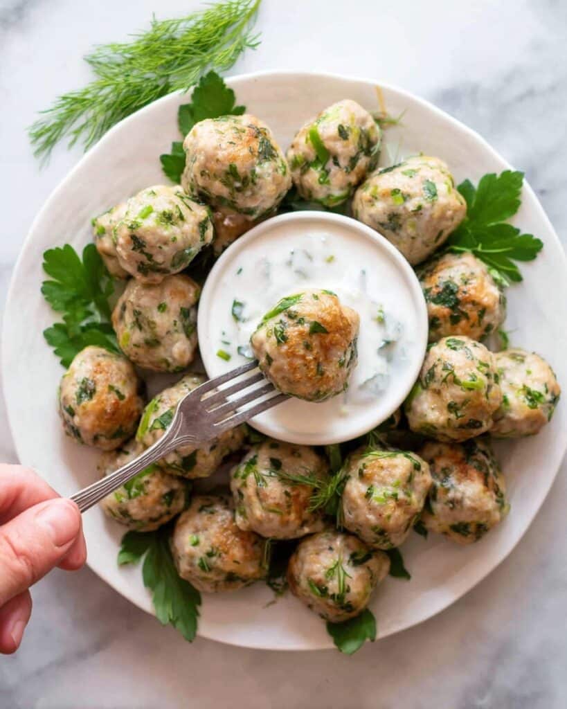 20-Minute Ranch Turkey Spinach Meatballs Recipe