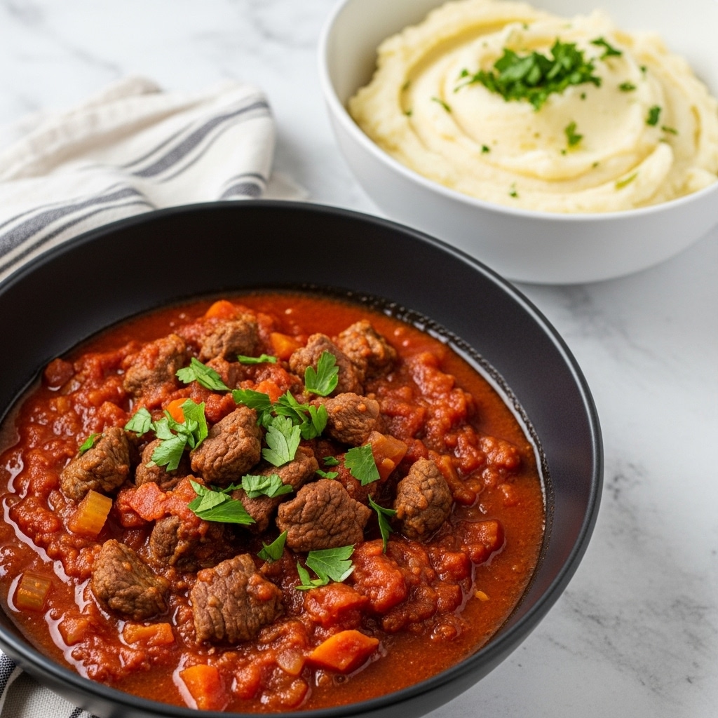 Kokkinisto: Traditional Greek Stewed Beef in Rich Tomato Sauce Recipe
