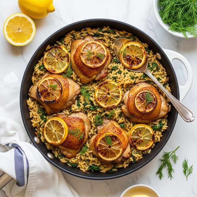 One Skillet Lemon Butter Chicken and Orzo Recipe