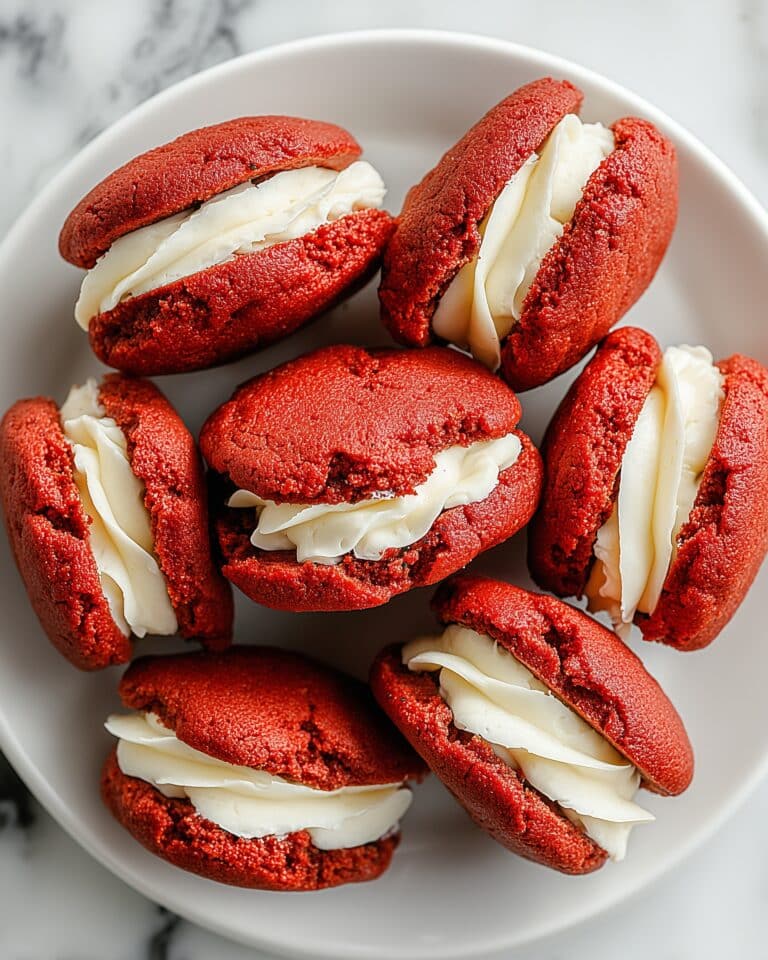White Chocolate Dipped Red Velvet Cookies Recipe