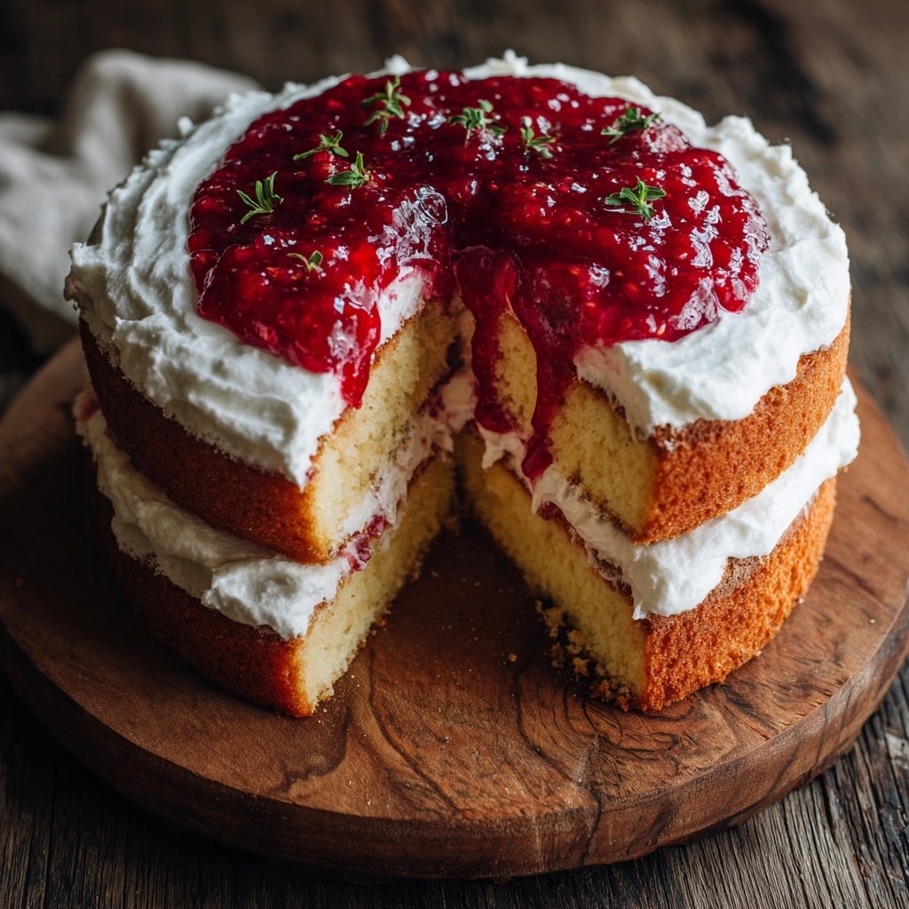 Lemon Curd Layer Cake with Raspberry Buttercream Recipe - Recipe Image