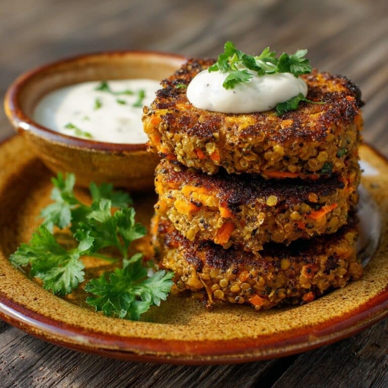 Panko-Crusted Mung Bean Quinoa Cakes Recipe