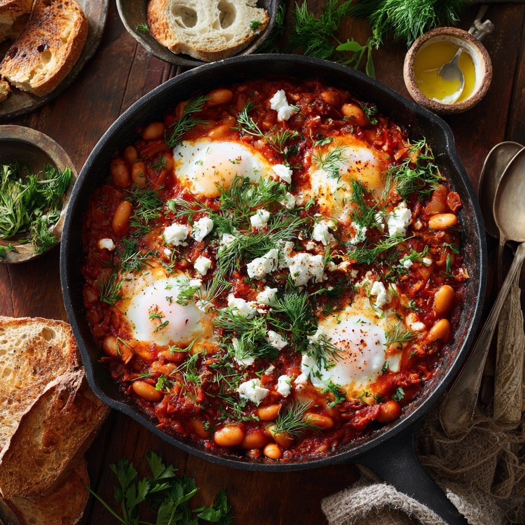 Smoky Beans with Baked Eggs Recipe - Recipe Image