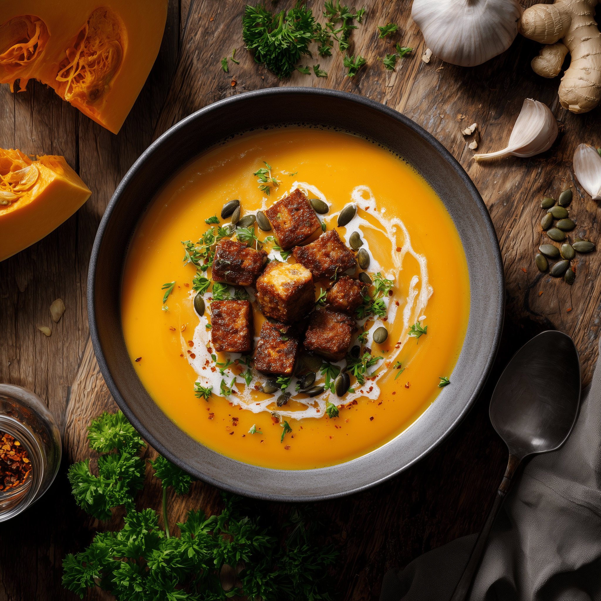 Pumpkin Fondue Bowl with Cheesy Dip and Crispy Sides Recipe - Recipe Image