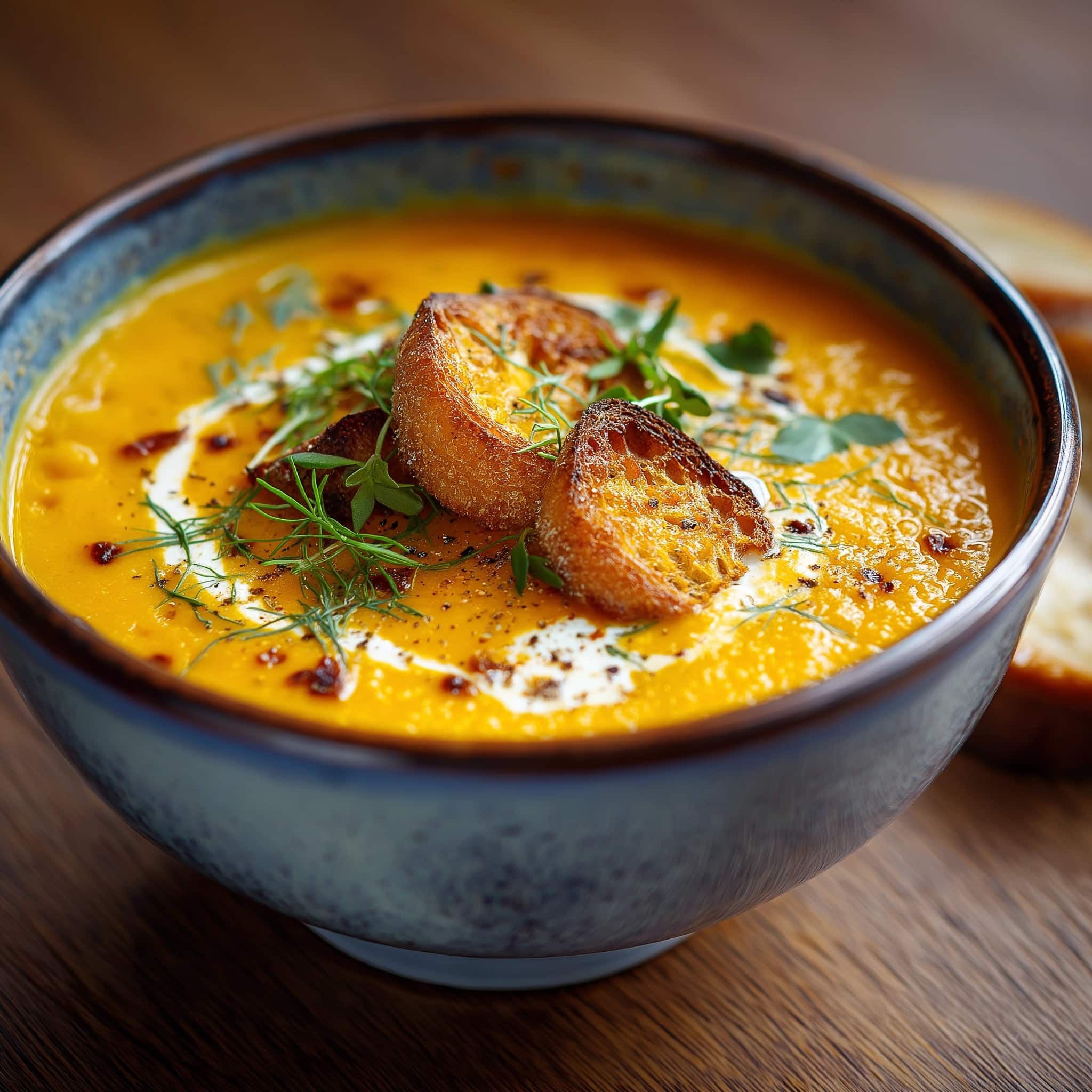 Creamy Carrot and Sweet Potato Soup Recipe - Recipe Image