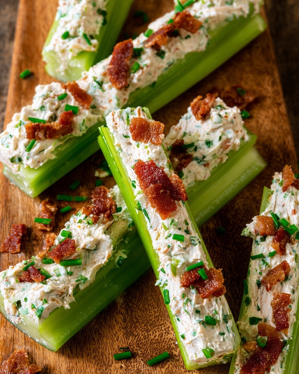 Outrageously Good Stuffed Celery Recipe - Recipe Image