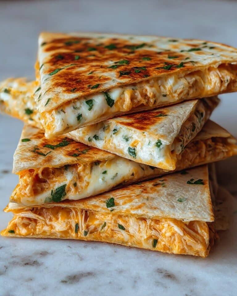High Protein Chicken Ranch Quesadilla Crispy Creamy Low Carb Recipe