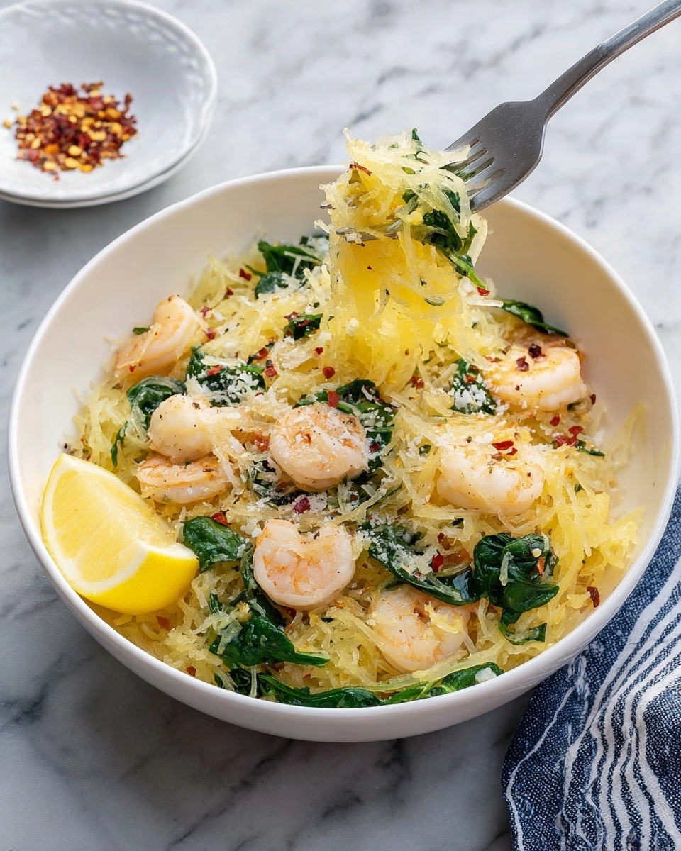 Spaghetti Squash Shrimp Scampi Recipe - Recipe Image