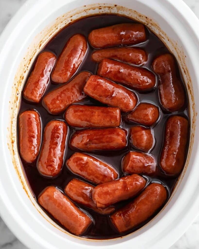 Crockpot Little Smokies with Barbecue and Grape Jelly Recipe