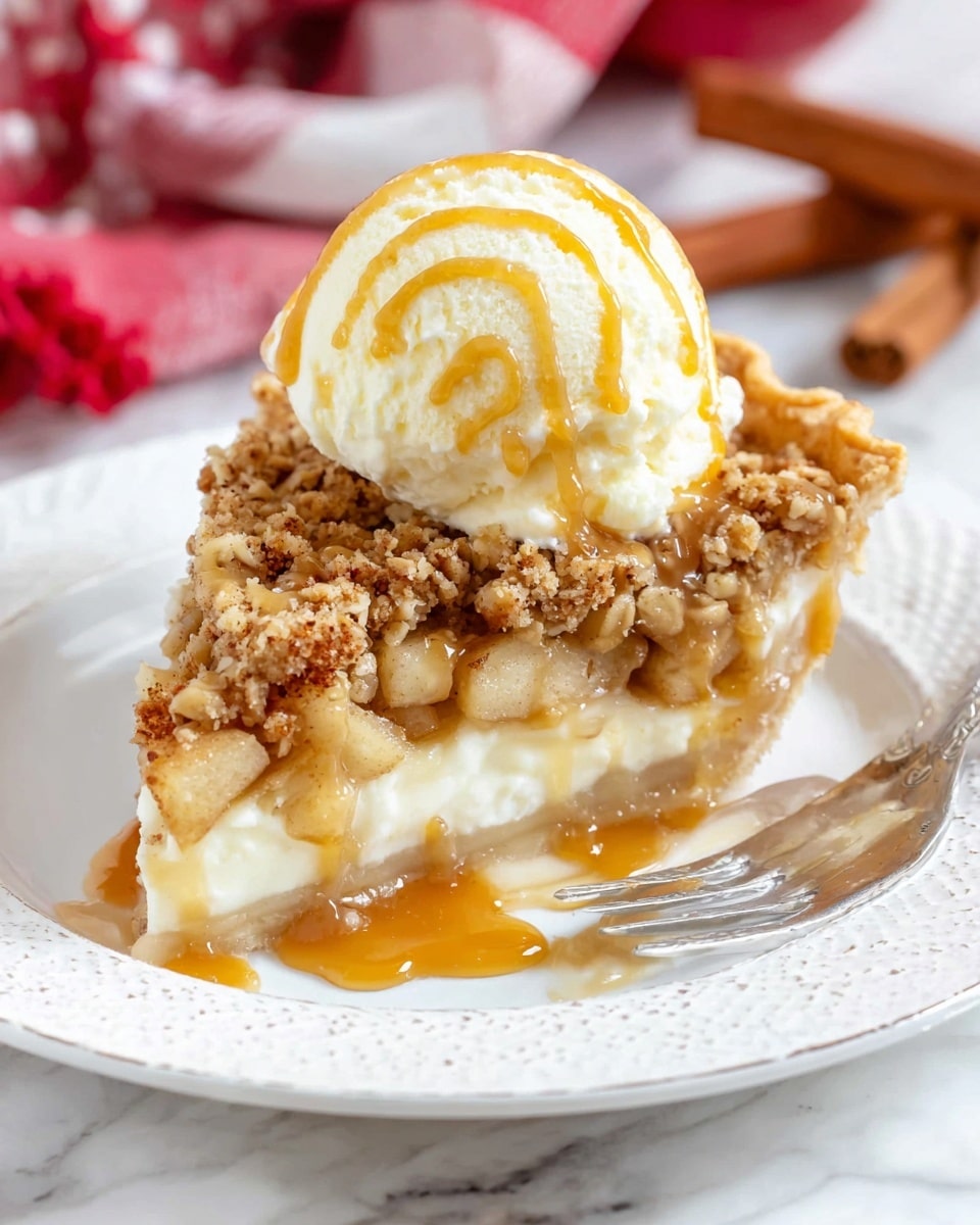 Apple Crumb Cheesecake Pie Recipe - Recipe Image