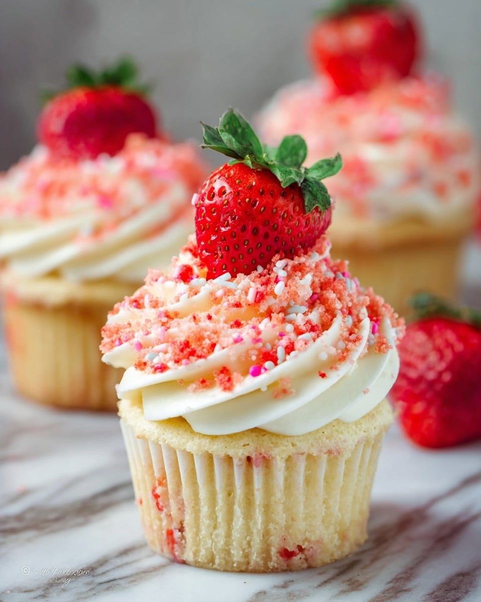 Strawberry Crunch Cupcakes Recipe