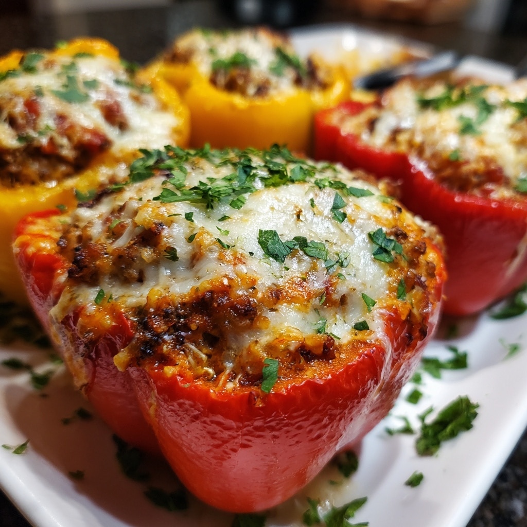 Cheesy Chicken Stuffed Peppers Recipe - Recipe Image