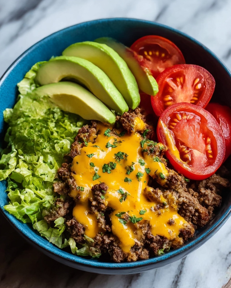 High-Protein Cheeseburger Bowls Recipe - Recipe Image