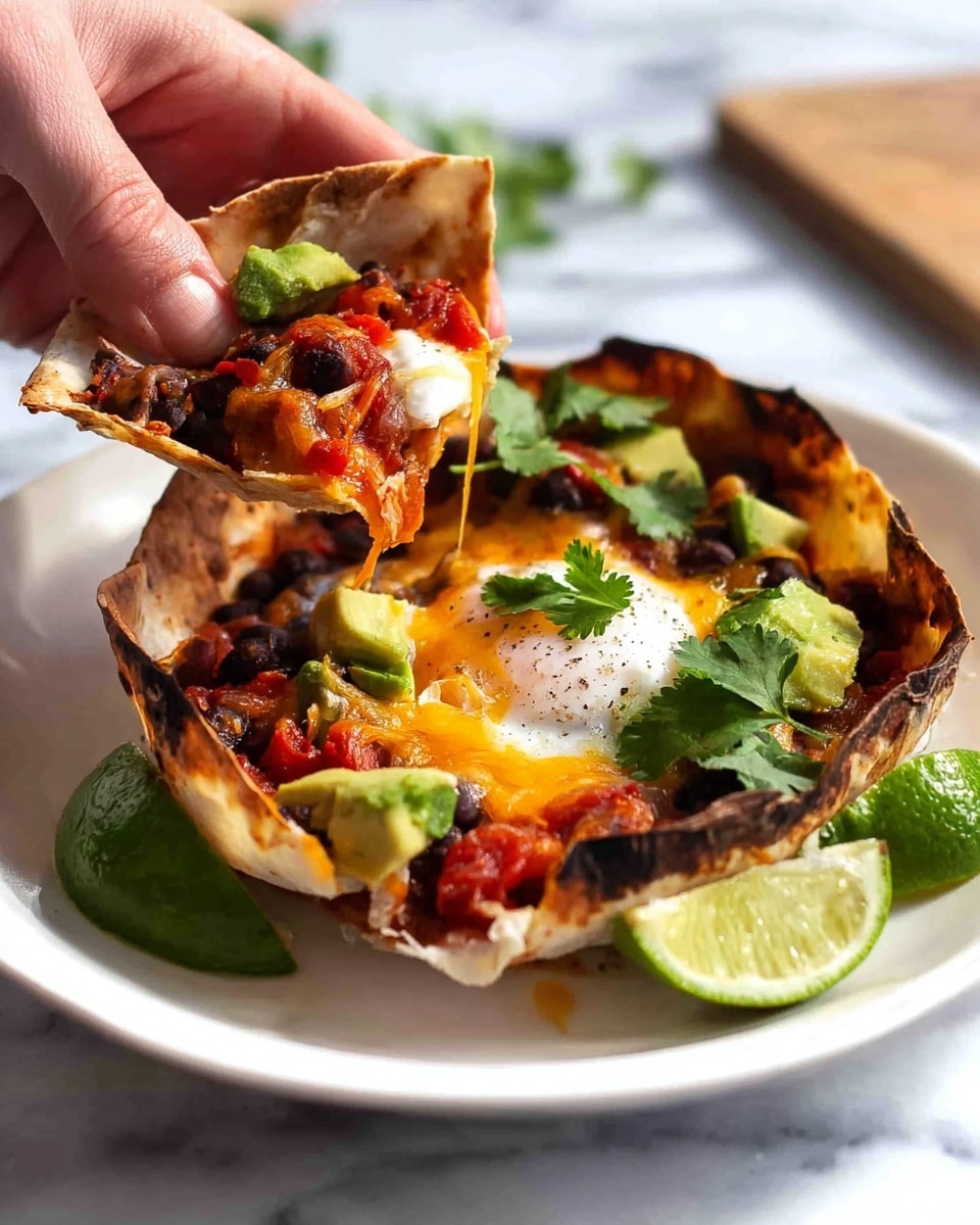 Huevos Rancheros Tortilla Bowls Recipe - Recipe Image