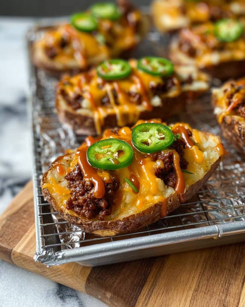 Chili Cheese Potato Skins Recipe