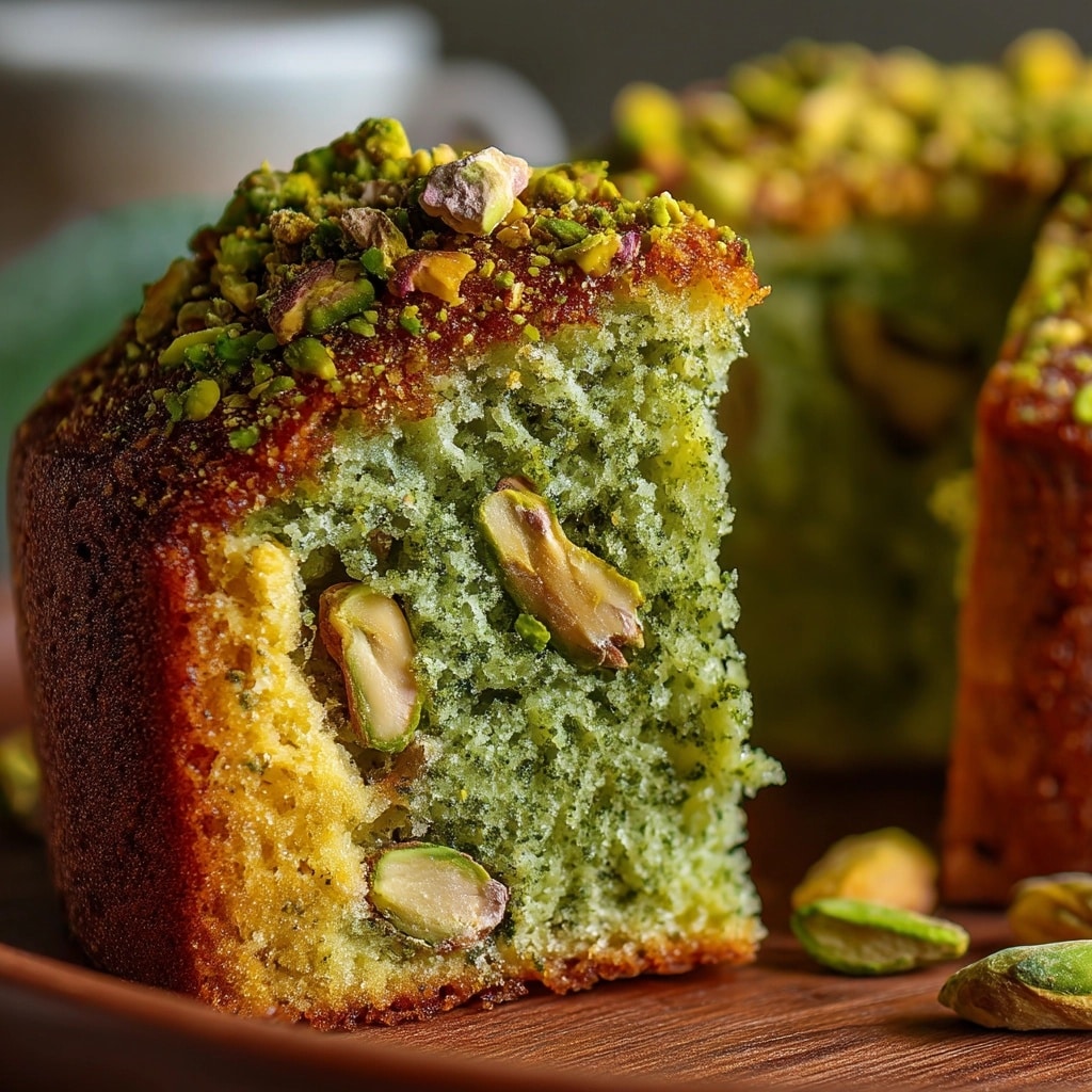 Pistachio Rose Milk Cake Recipe - Recipe Image