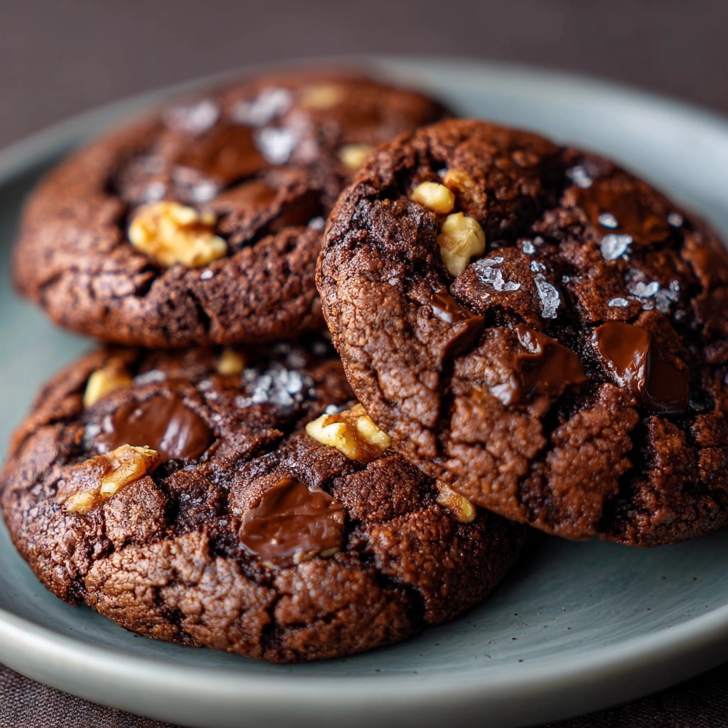 Double Chocolate Salted Caramel Cookies Recipe