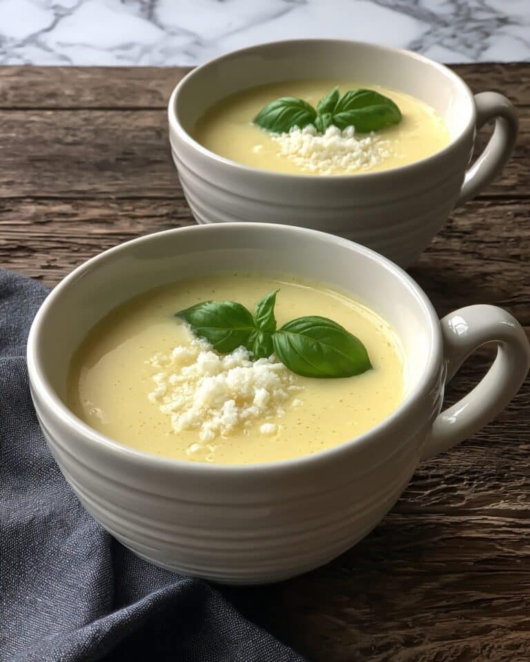 Chilled Pineapple Soup with Cotija Cheese and Basil Recipe