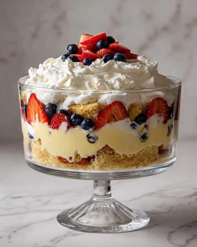 4th of July White Chocolate Berry Trifle Recipe