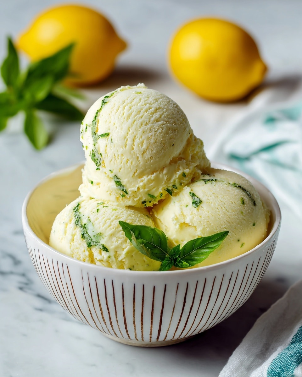 Lemon Basil Sorbet: Refreshing Summer Bliss Recipe