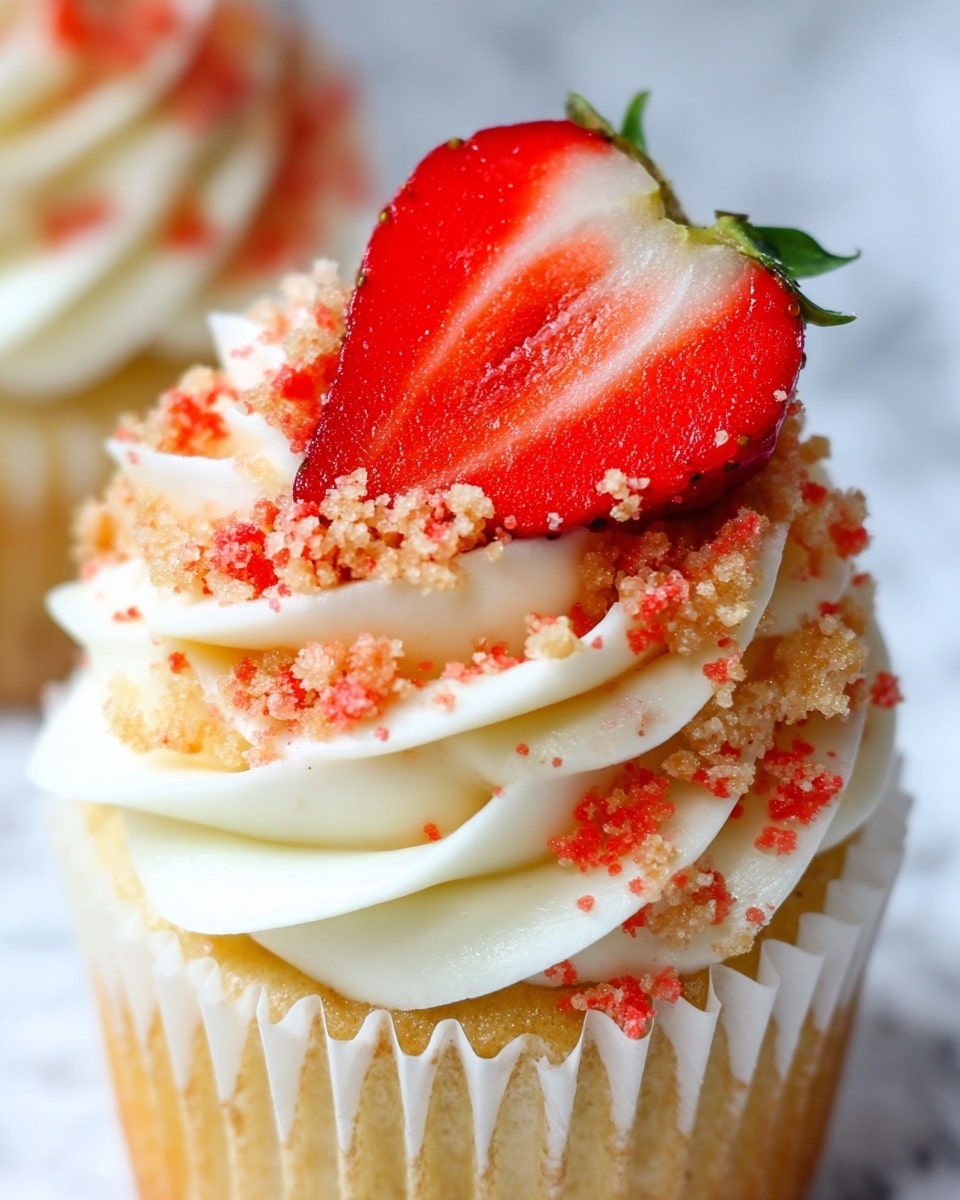 Strawberry Crunch Cupcakes Recipe - Recipe Image