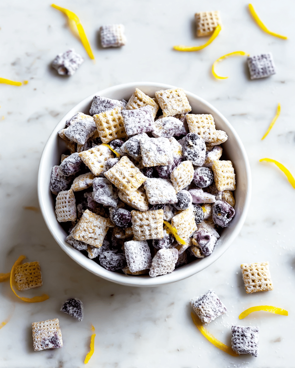 Blueberry Lemon Cheesecake Puppy Chow Recipe - Recipe Image