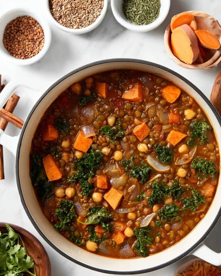 Vegan Moroccan Lentil & Vegetable Stew Recipe
