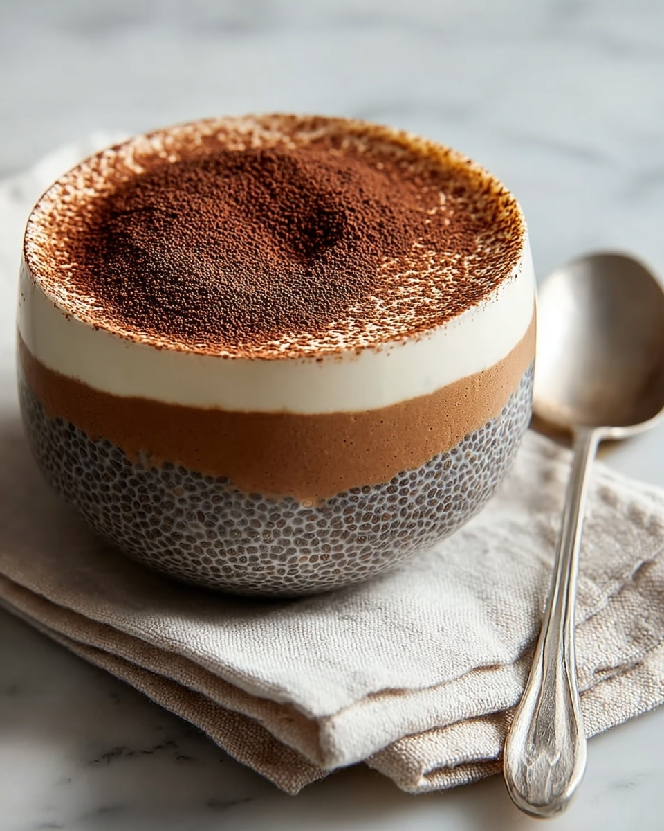 High Protein Tiramisu Chia Pudding Recipe - Recipe Image