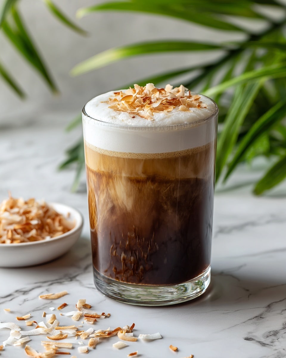 Toasted Coconut Cream Cold Brew (Starbucks Copycat) Recipe - Recipe Image