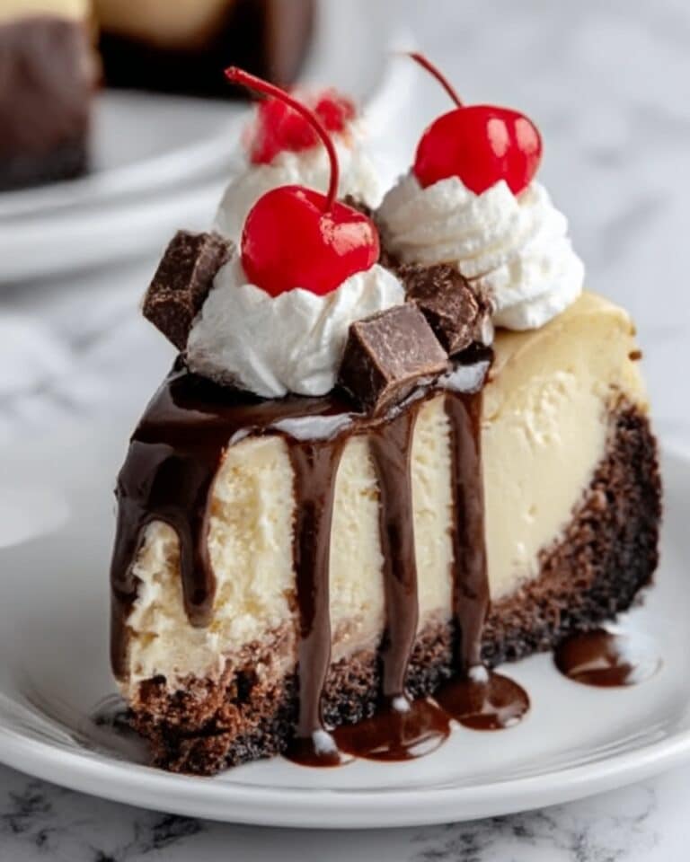 Hot Fudge Sundae Brownie Cheesecake Recipe