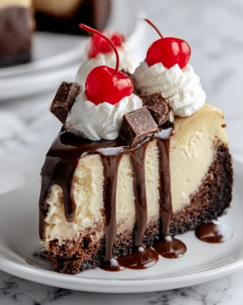 Hot Fudge Sundae Brownie Cheesecake Recipe