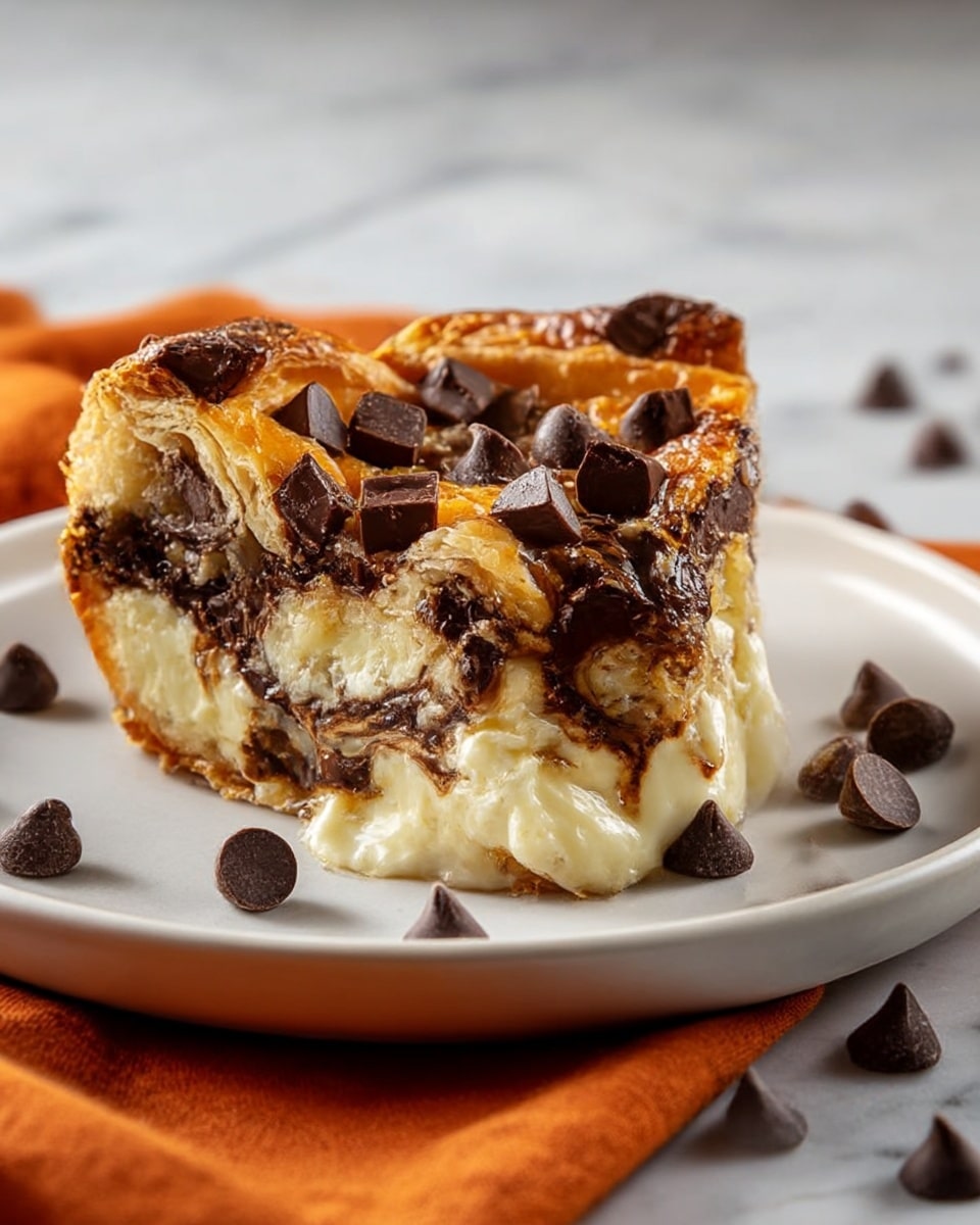 Decadent Chocolate & Cream Cheese Bread Pudding: Gooey Perfection Recipe
