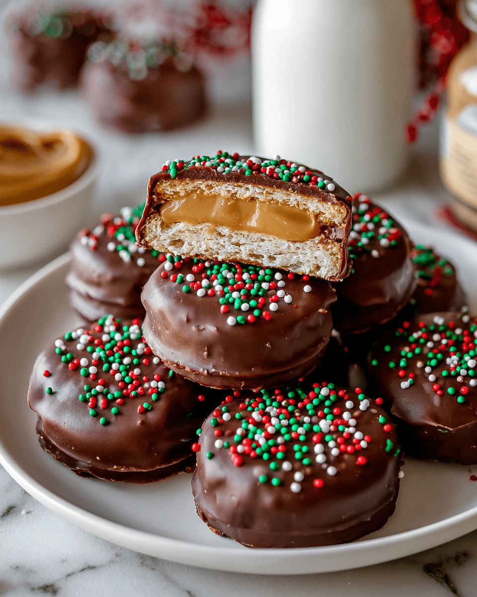 Ritz Cookies with Peanut Butter and Chocolate Recipe