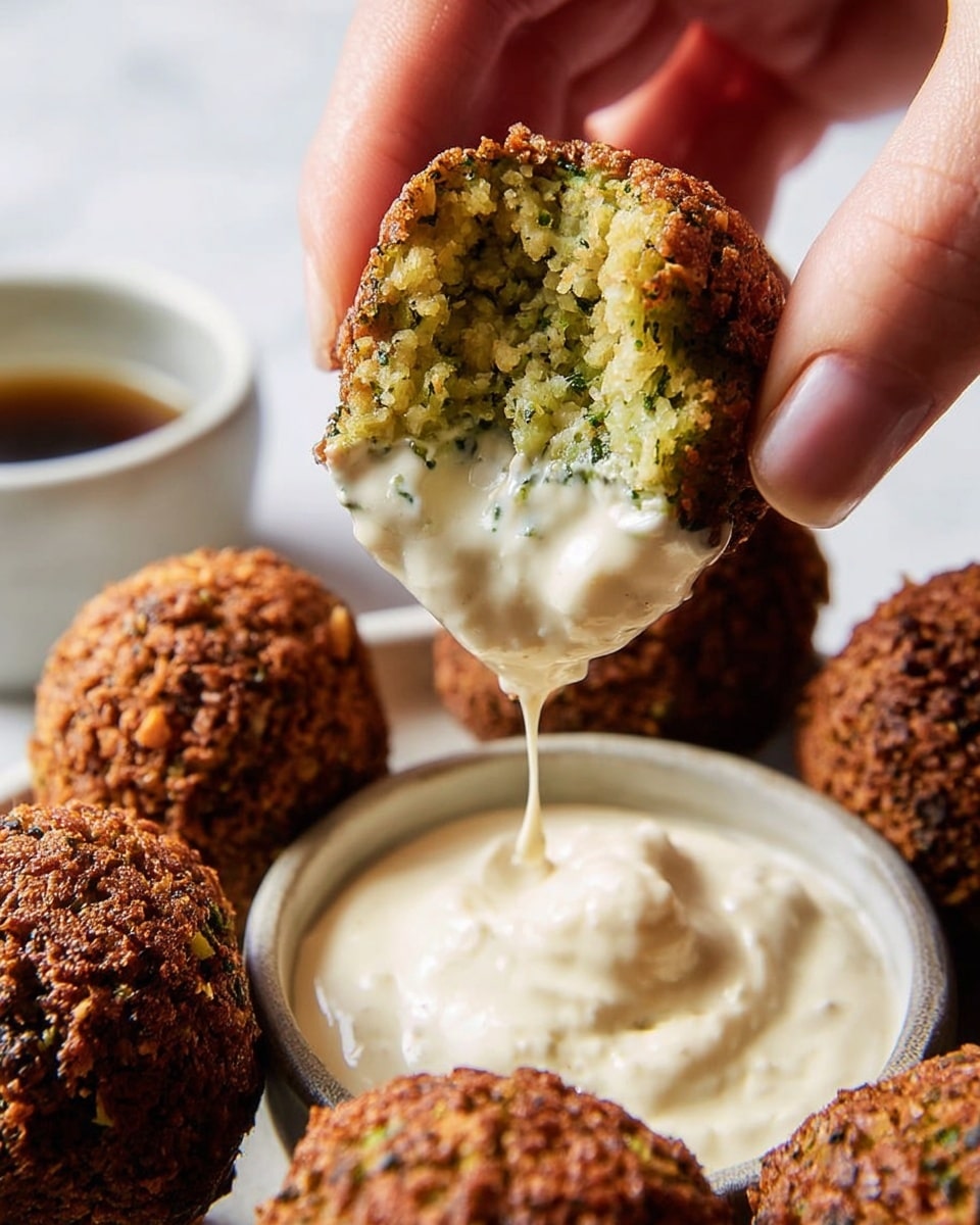 Homemade Falafel with Tahini Sauce Recipe - Recipe Image