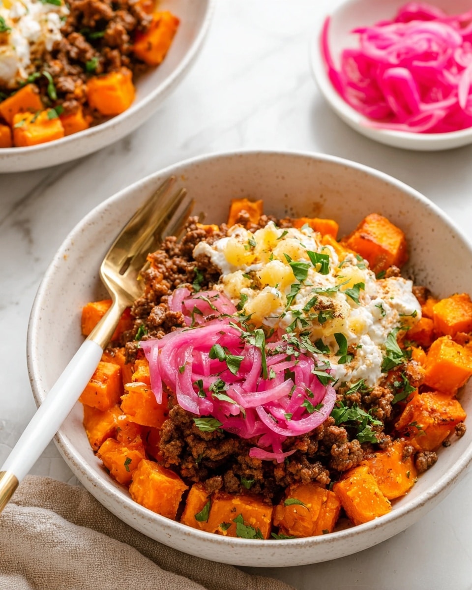 Street Corn Sweet Potato Beef Bowl Recipe - Recipe Image