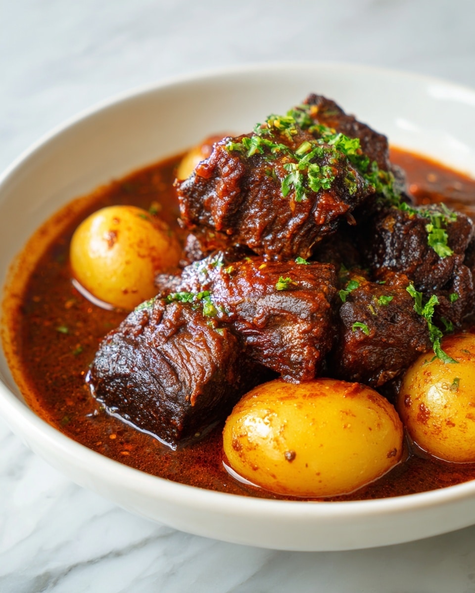 Slow Cooker Garlic Butter Beef with Potatoes Recipe