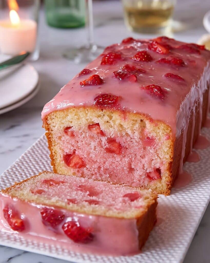 Strawberry Pound Cake with Optional Strawberry Glaze Recipe