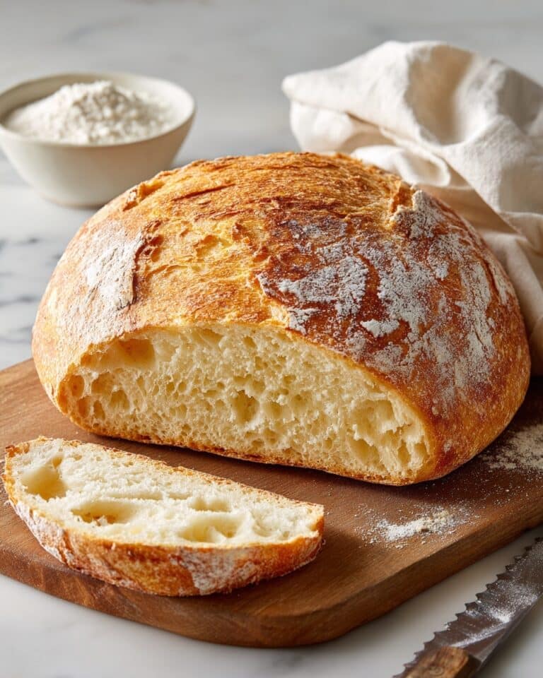 World’s Easiest No-Knead Artisan Bread with Crispy Crust & Chewy Crumb Recipe