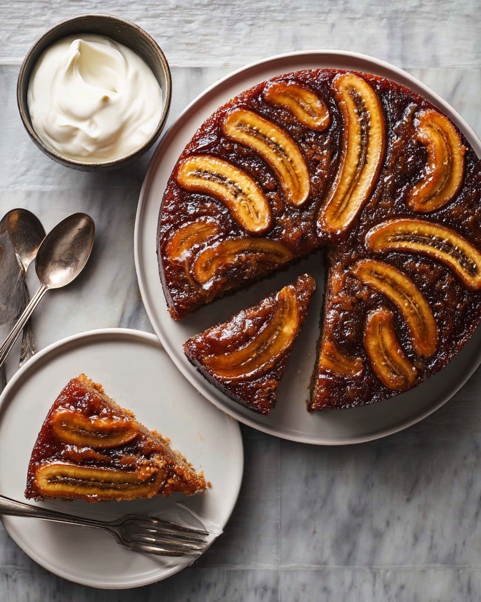 Banana Cardamom Upside-Down Cake Recipe - Recipe Image