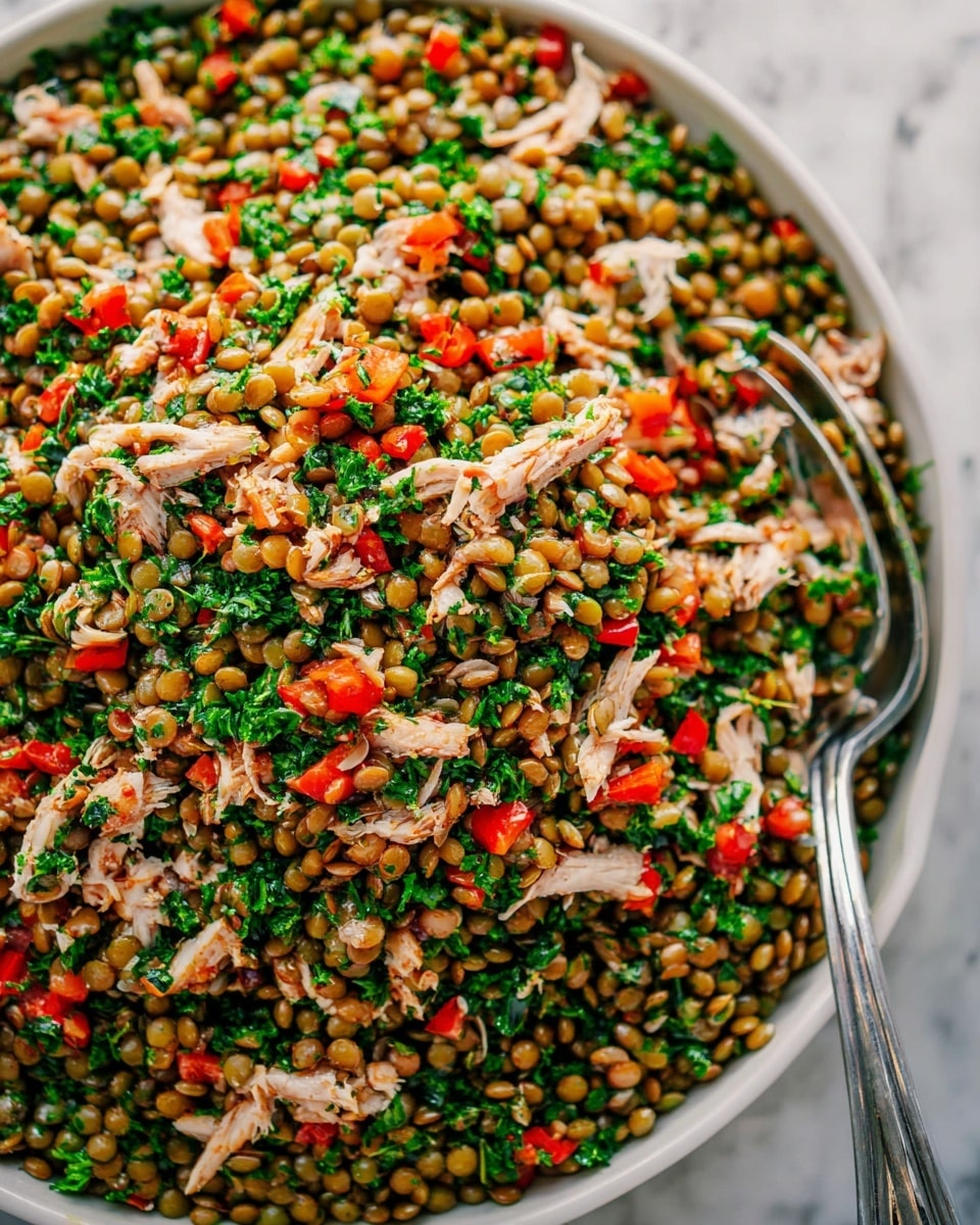 Mediterranean Chicken Lentil Salad Recipe - Recipe Image