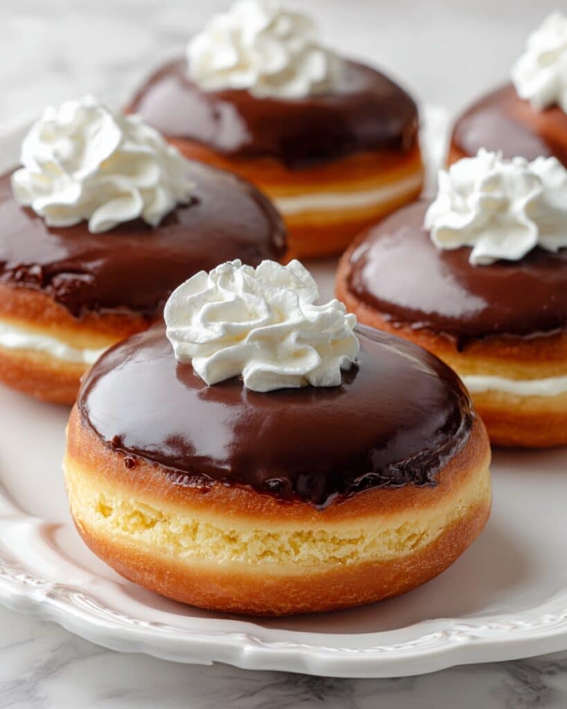 Deconstructed Boston Cream Donuts with Chocolate Ganache and Vanilla Cream Recipe