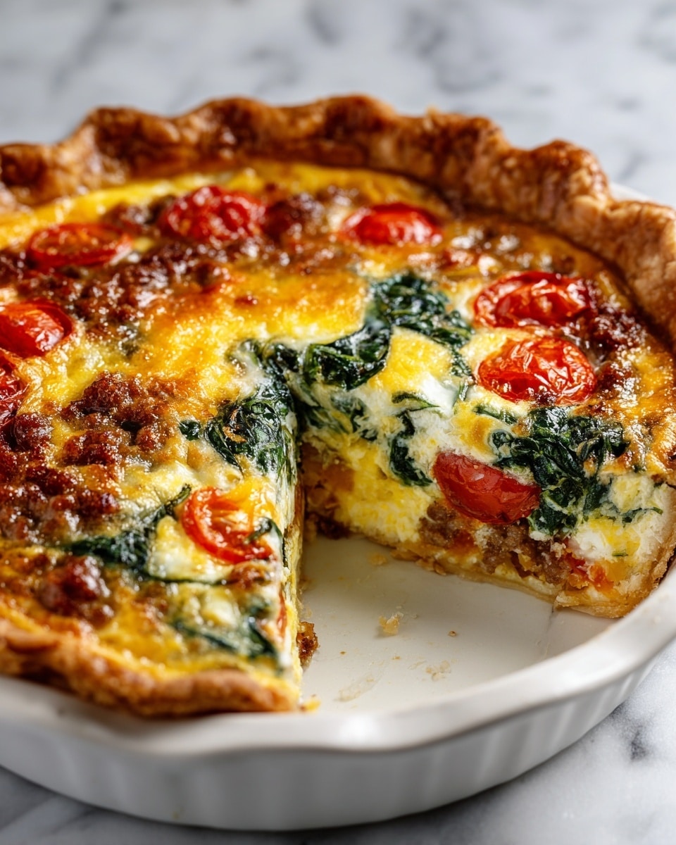 Cottage Cheese Crustless Quiche Recipe - Recipe Image